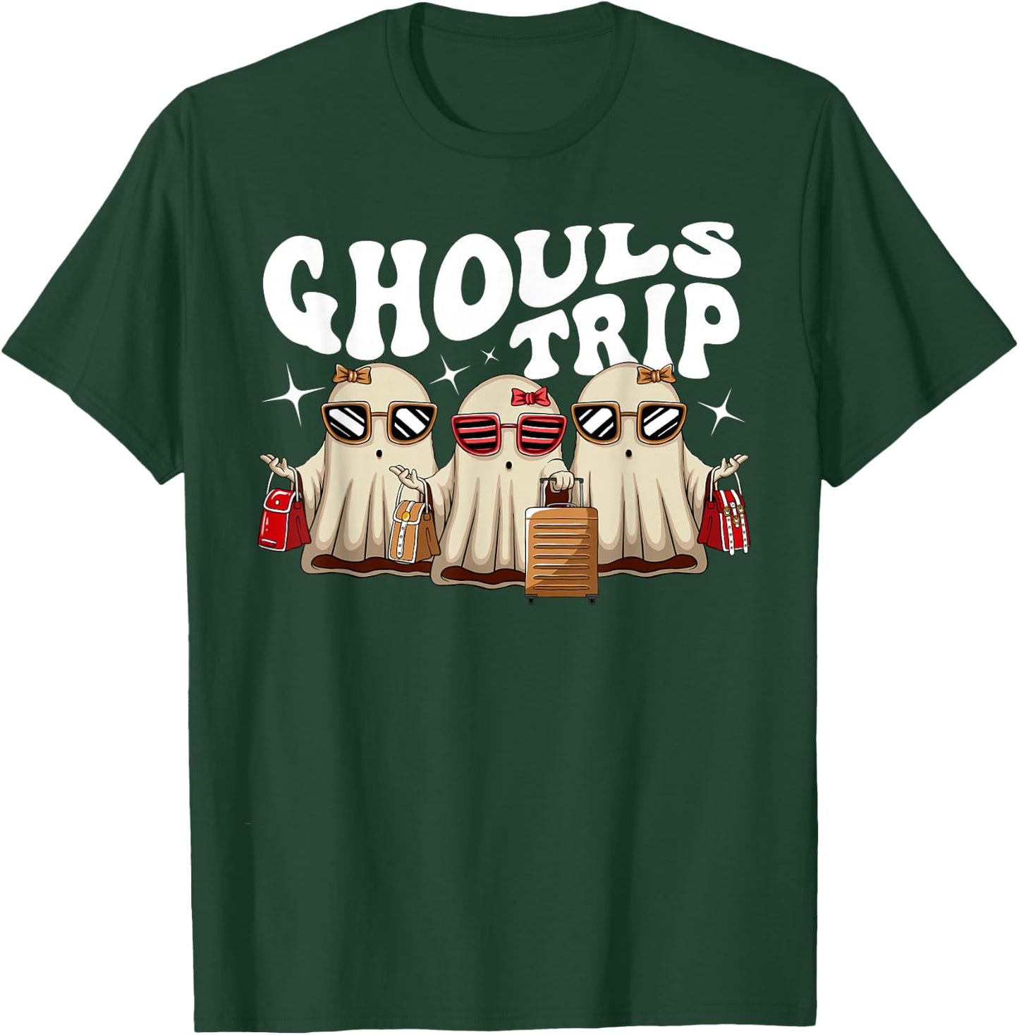 Ghouls Trip Halloween Spooky Cute Women Ghost Girls Trip T-Shirt - T-Shirt | Forest
