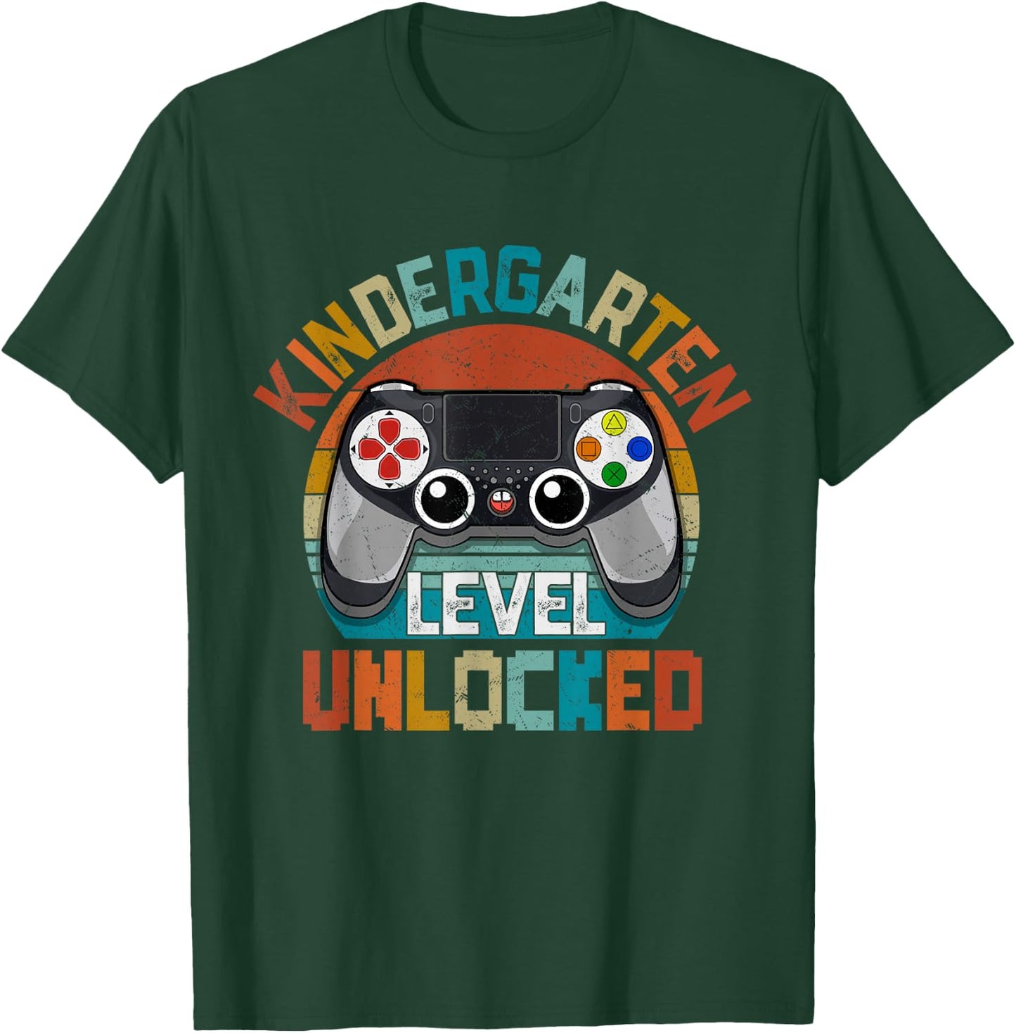 Kindergarten Grade Level Unlocked Video Game Back To School T-Shirt - T-Shirt | Forest