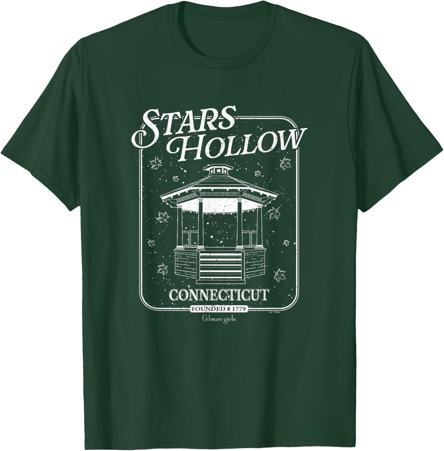 Gilmore Girls Stars Hollow Connecticut Gazebo Vintage Poster T-Shirt - T-Shirt | Forest
