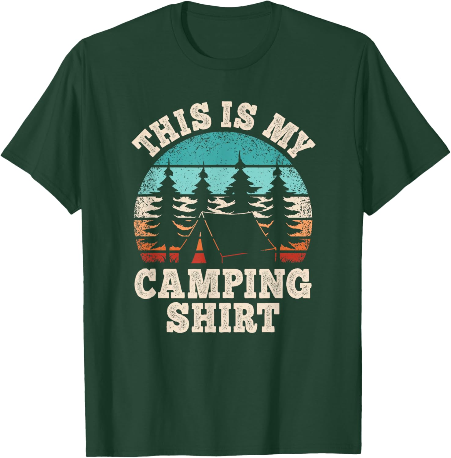 Funny Camper Hiking Nature Outdoor Men This Is My Camping T-Shirt - T-Shirt | Forest