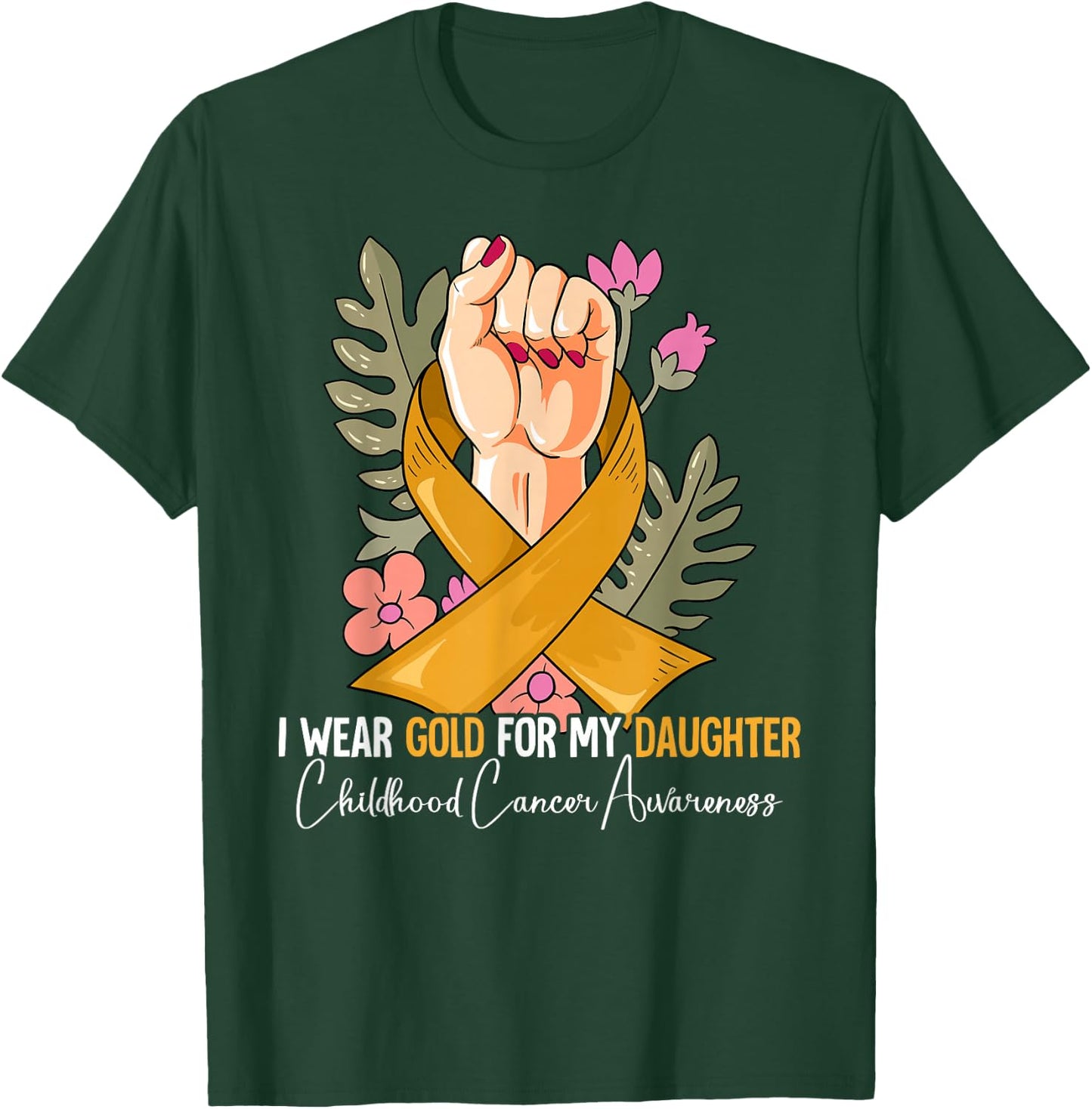 Daughter Childhood Cancer Awareness T-Shirt - T-Shirt | Forest