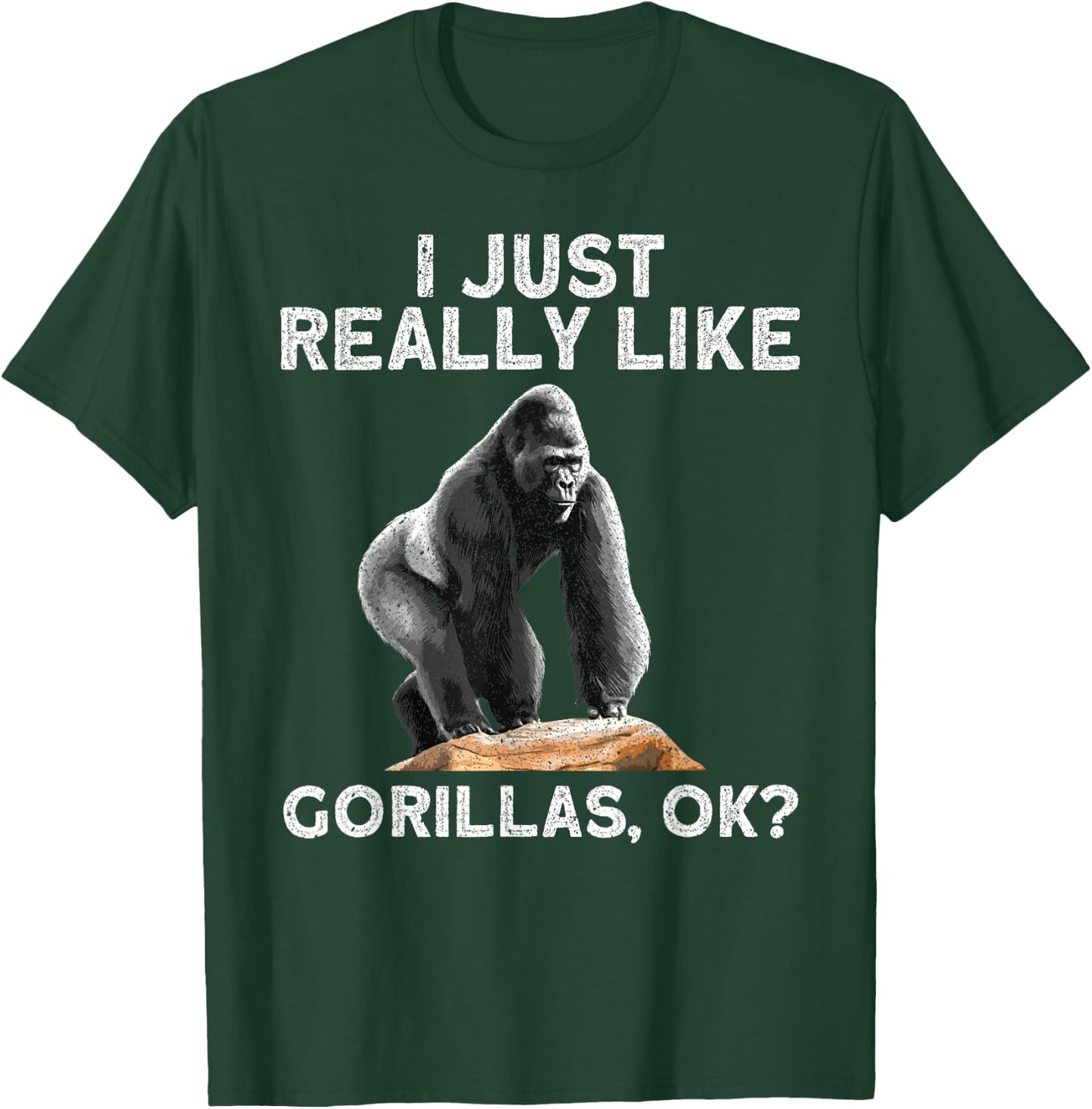 Funny Gorilla Art Women Kids Primate Gorilla Lover T-Shirt - T-Shirt | Forest