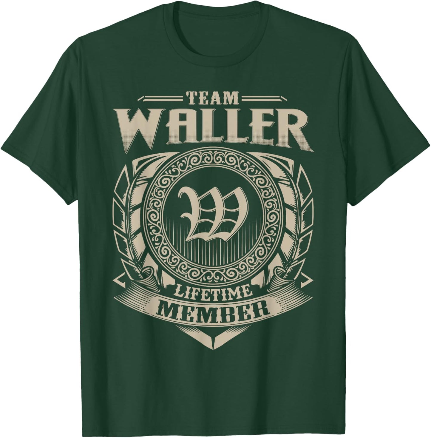 Team WALLER Lifetime Member Surname WALLER Family Vintage T-Shirt - T-Shirt | Forest