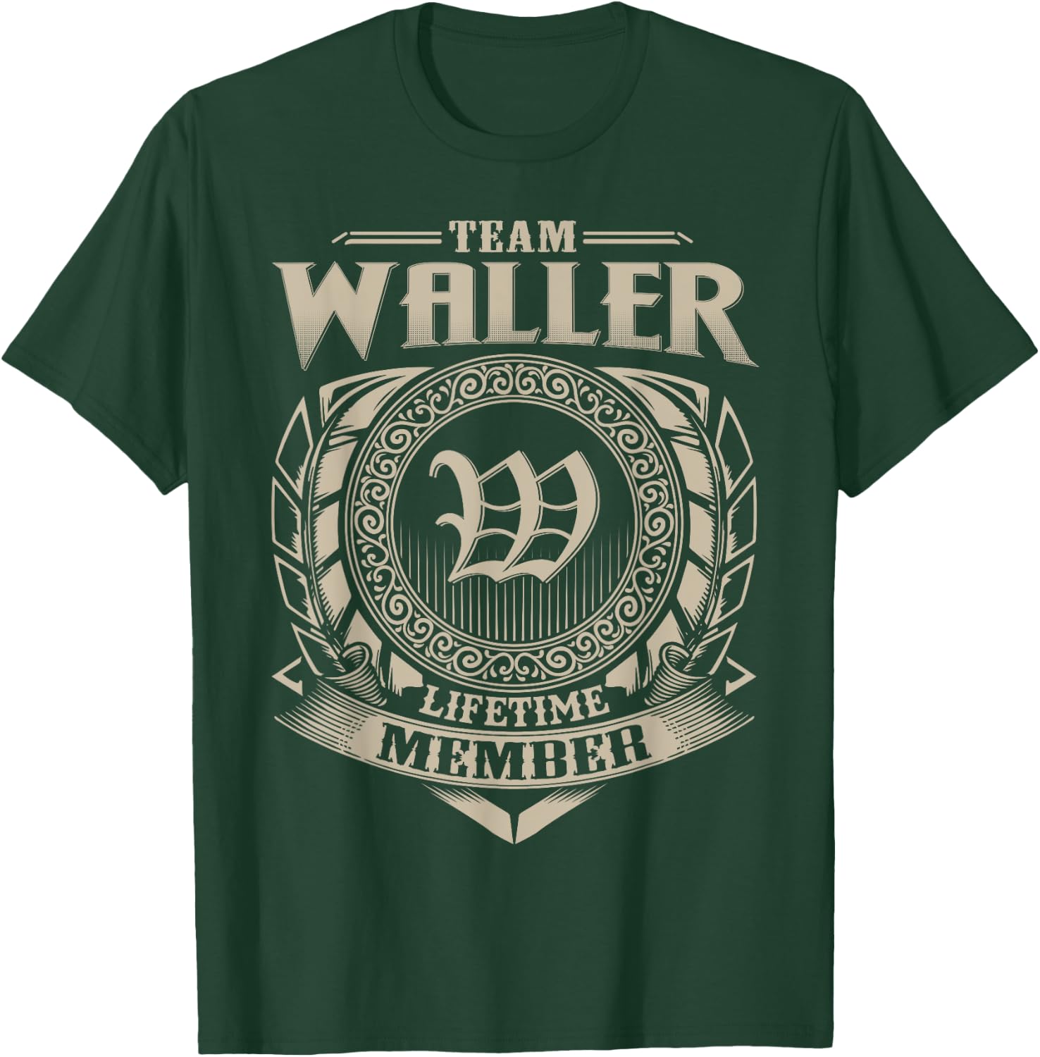 Team WALLER Lifetime Member Surname WALLER Family Vintage T-Shirt - T-Shirt | Forest