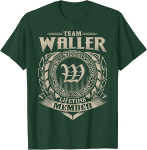 Team WALLER Lifetime Member Surname WALLER Family Vintage T-Shirt - T-Shirt | Forest