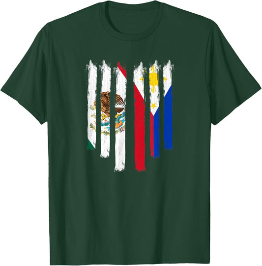 Philippines Mexico Filipino Proud Mexipino Mexican Flag T-Shirt - T-Shirt | Forest