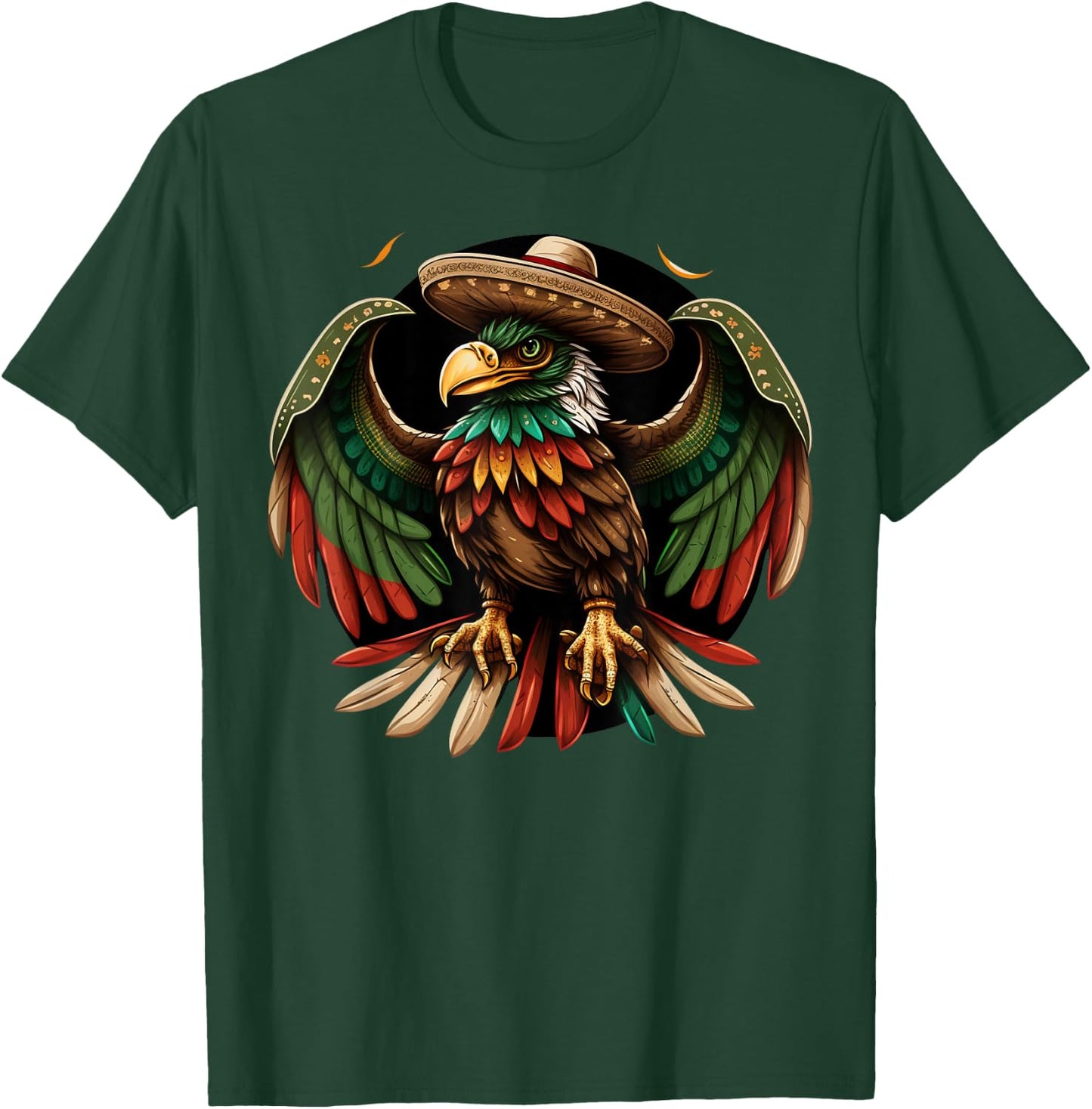 Mexico Cinco de Mayo Sombrero Mexican Eagle T-Shirt - T-Shirt | Forest