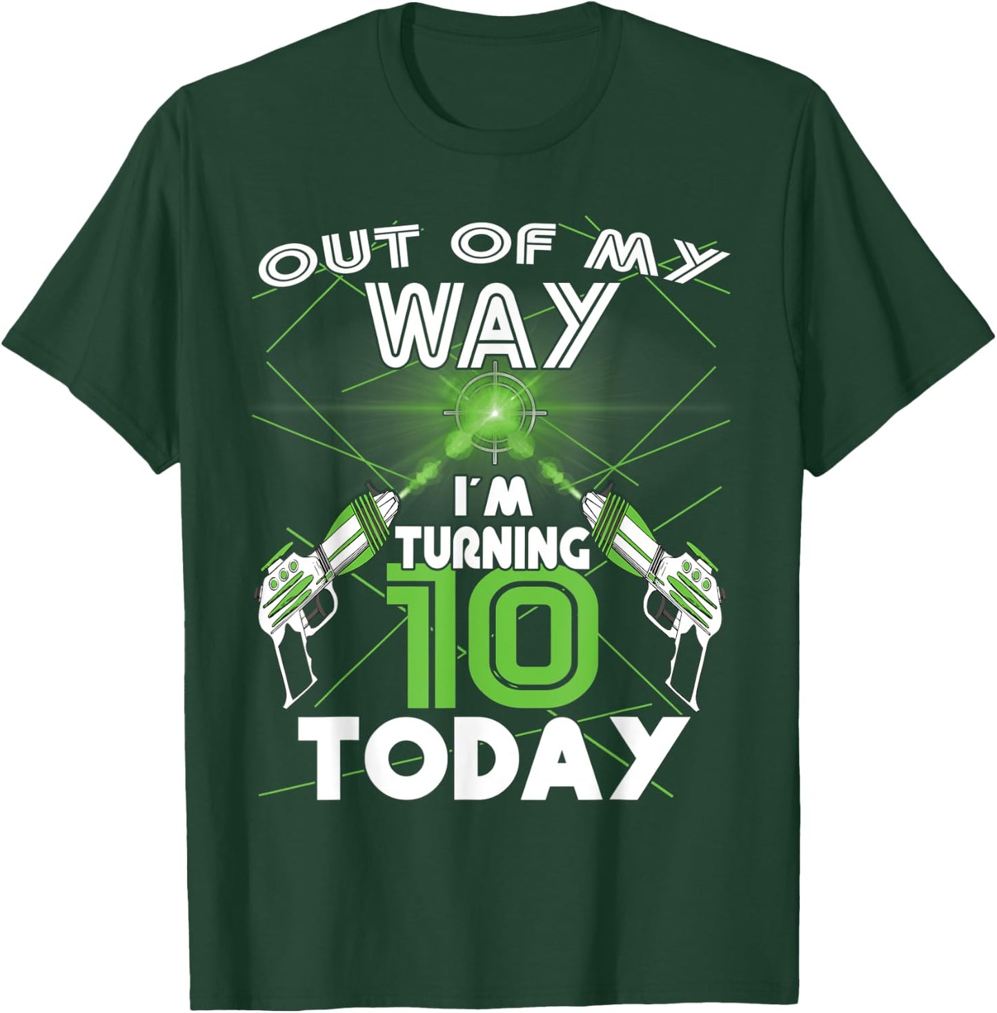 Lasertag Birthday Party - laser tag 10 years birthday T-Shirt - T-Shirt | Forest