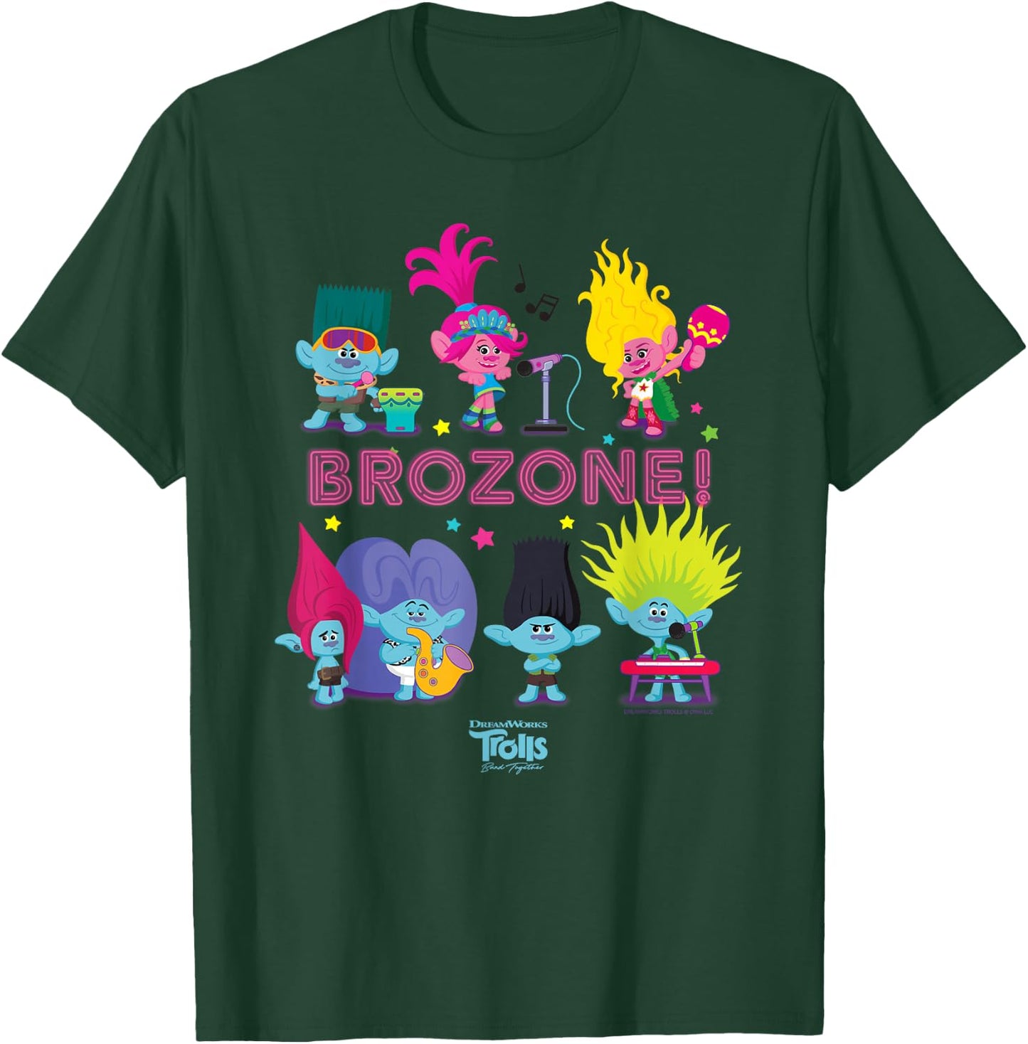 DreamWorks Trolls Band Together BroZone Poppy and Viva T-Shirt - T-Shirt | Forest