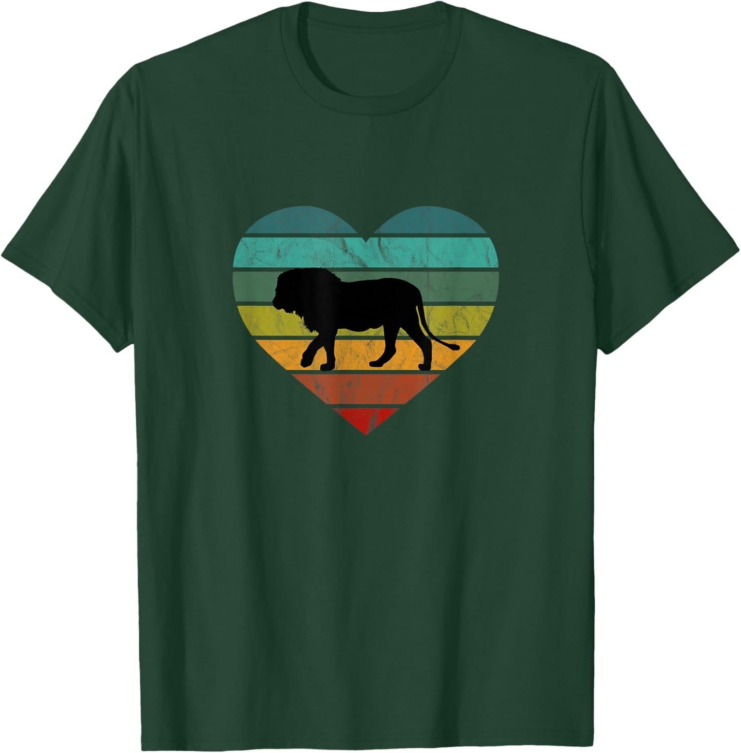 I Love Lions in Africa Heart Wilderness Serengeti Safari T-Shirt - T-Shirt | Forest