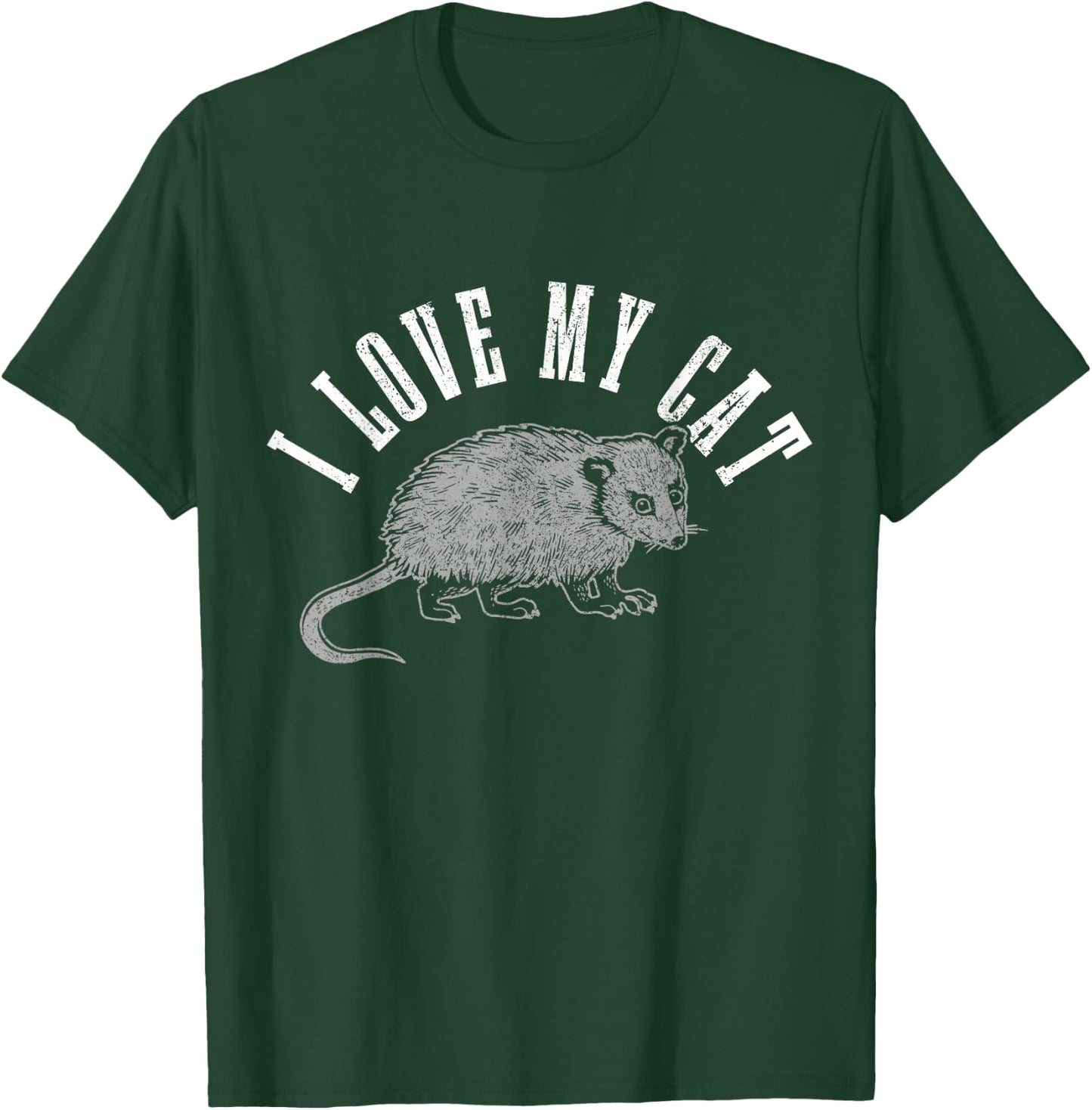 Opossum I Love My Cat Funny Opossum T-Shirt - T-Shirt | Forest
