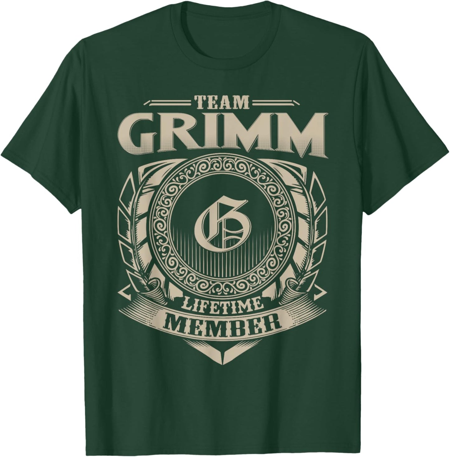 Team GRIMM Lifetime Member Vintage GRIMM Family T-Shirt - T-Shirt | Forest