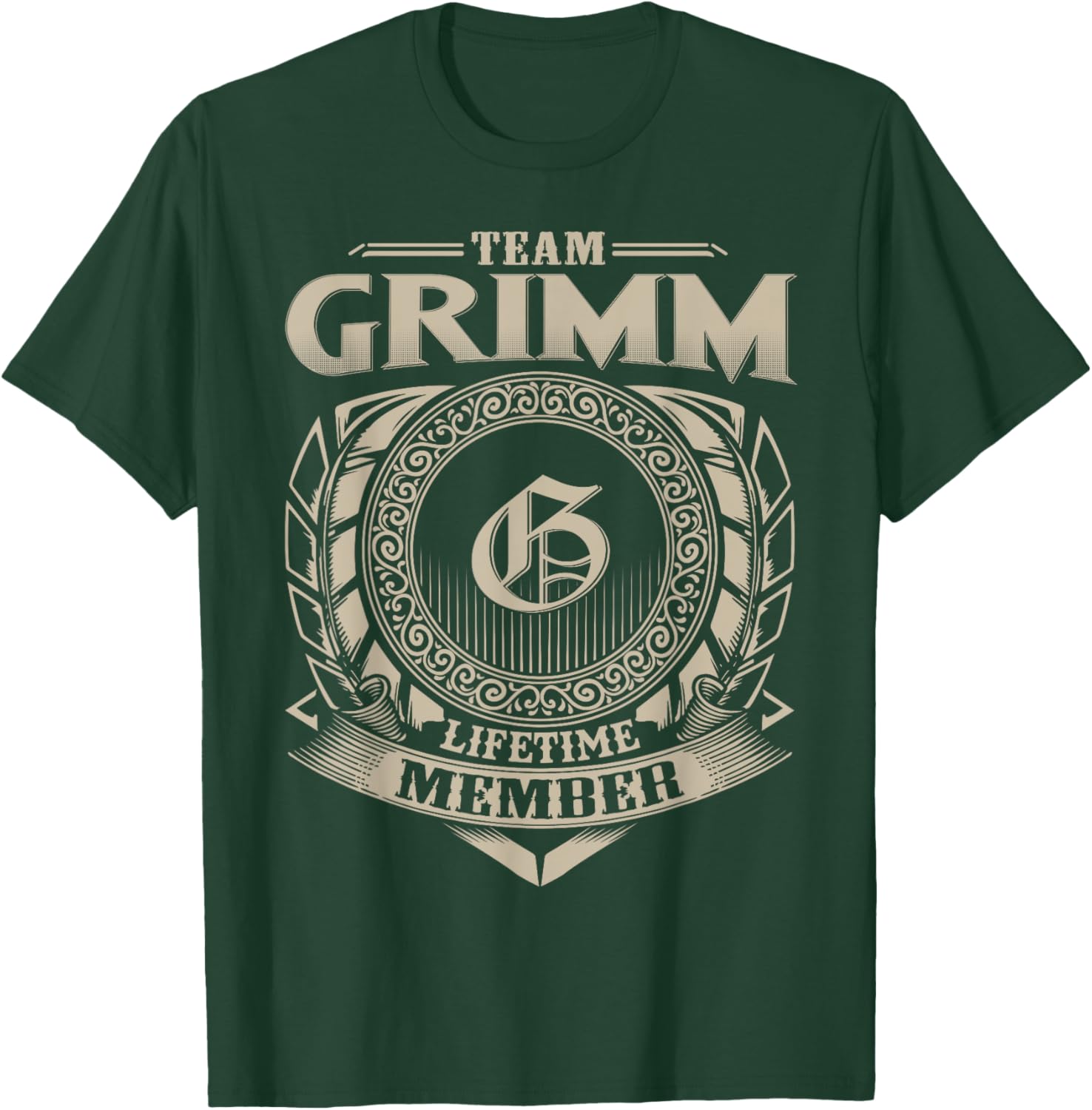 Team GRIMM Lifetime Member Vintage GRIMM Family T-Shirt - T-Shirt | Forest