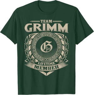 Team GRIMM Lifetime Member Vintage GRIMM Family T-Shirt - T-Shirt | Forest