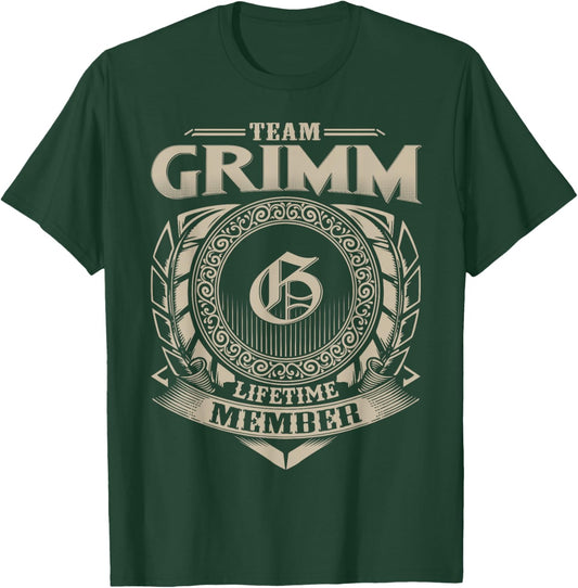 Team GRIMM Lifetime Member Vintage GRIMM Family T-Shirt - T-Shirt | Forest