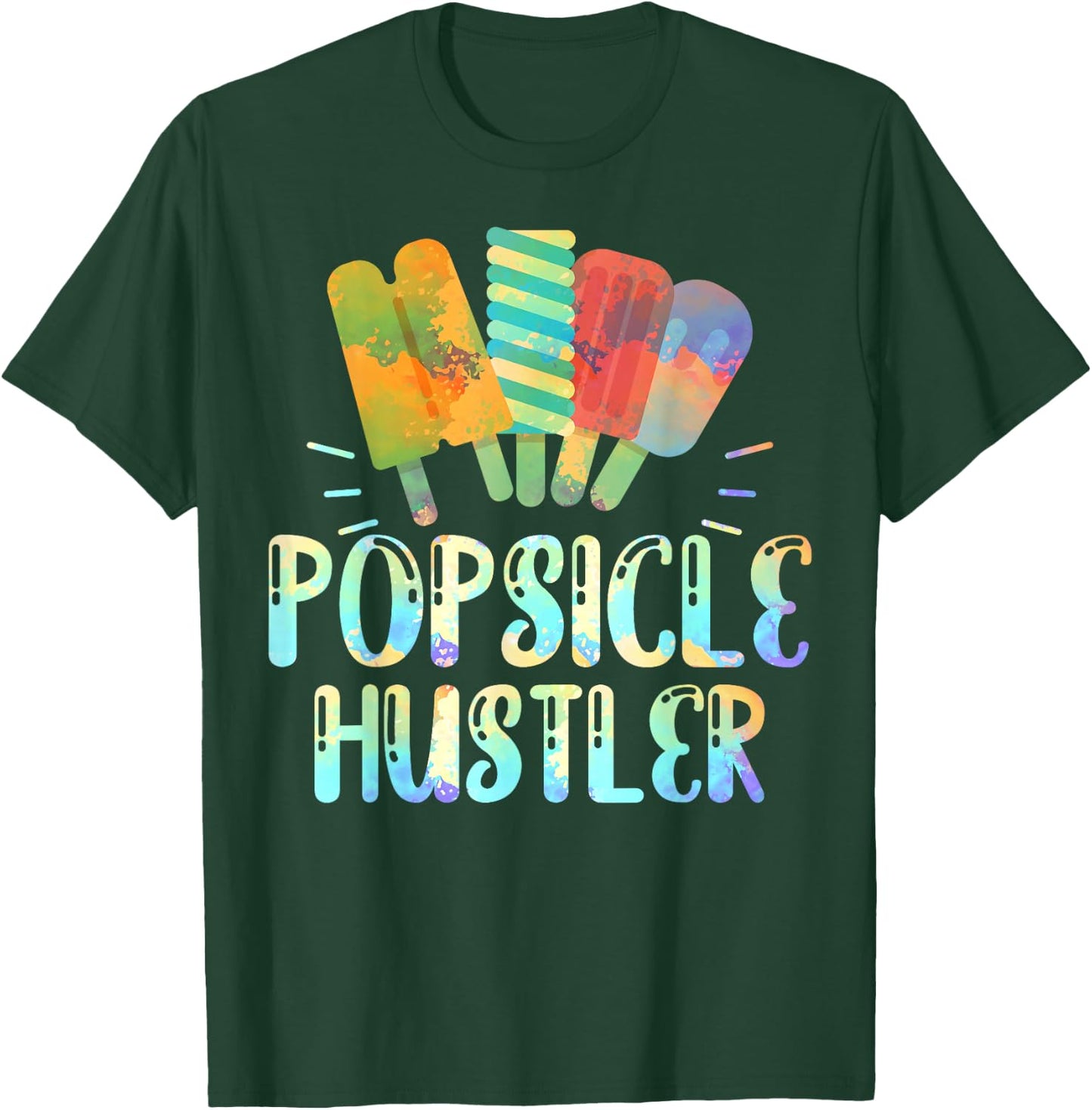Funny Ice Cream Retro 80s Summer Popsicle Hustler Girls Kids T-Shirt - T-Shirt | Forest