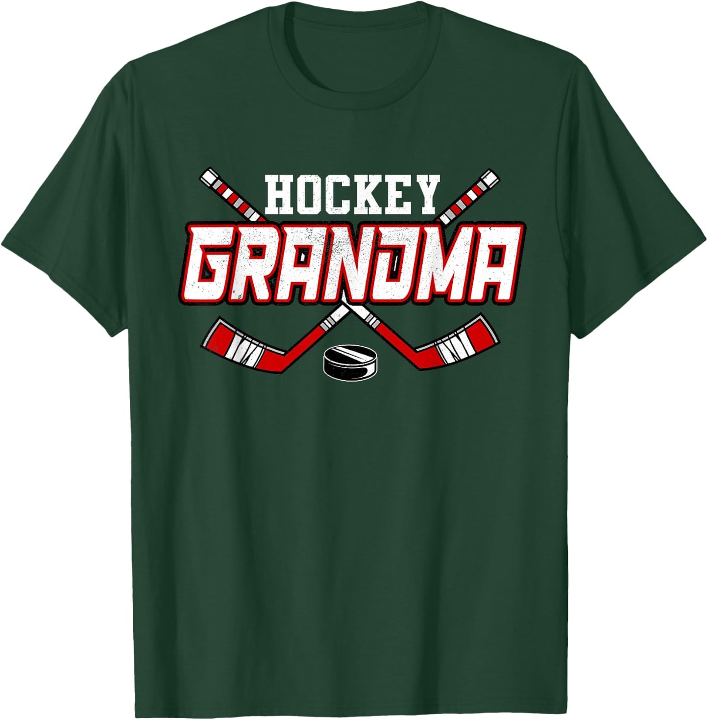 Hockey Grandma Shirts Mama Mother's Day Vintage T-Shirt - T-Shirt | Forest