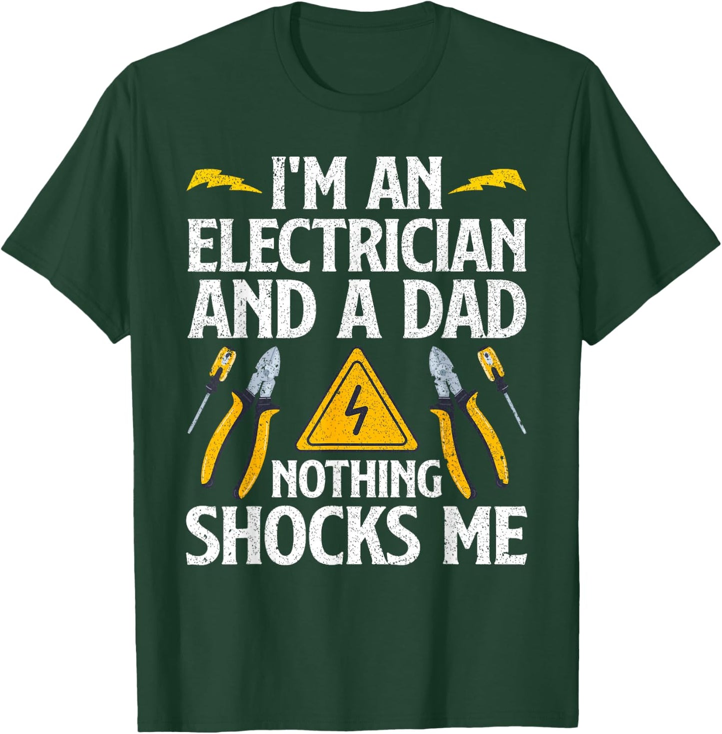 Cool Electrician Design Dad Professional Electrician T-Shirt - T-Shirt | Forest