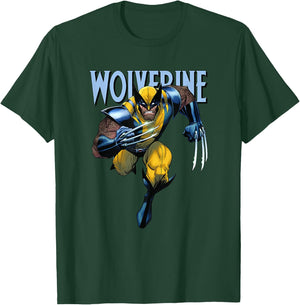 Marvel X-Men Angry Wolverine Running Towards The Fight T-Shirt - T-Shirt | Forest