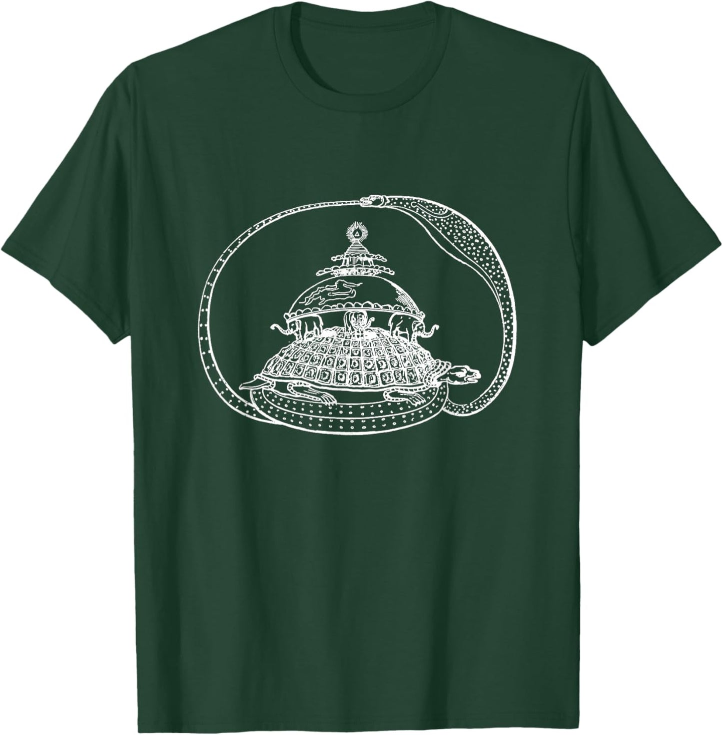 Cosmic Turtle, World Turtle, Elephants on Top of Turtle T-Shirt - T-Shirt | Forest