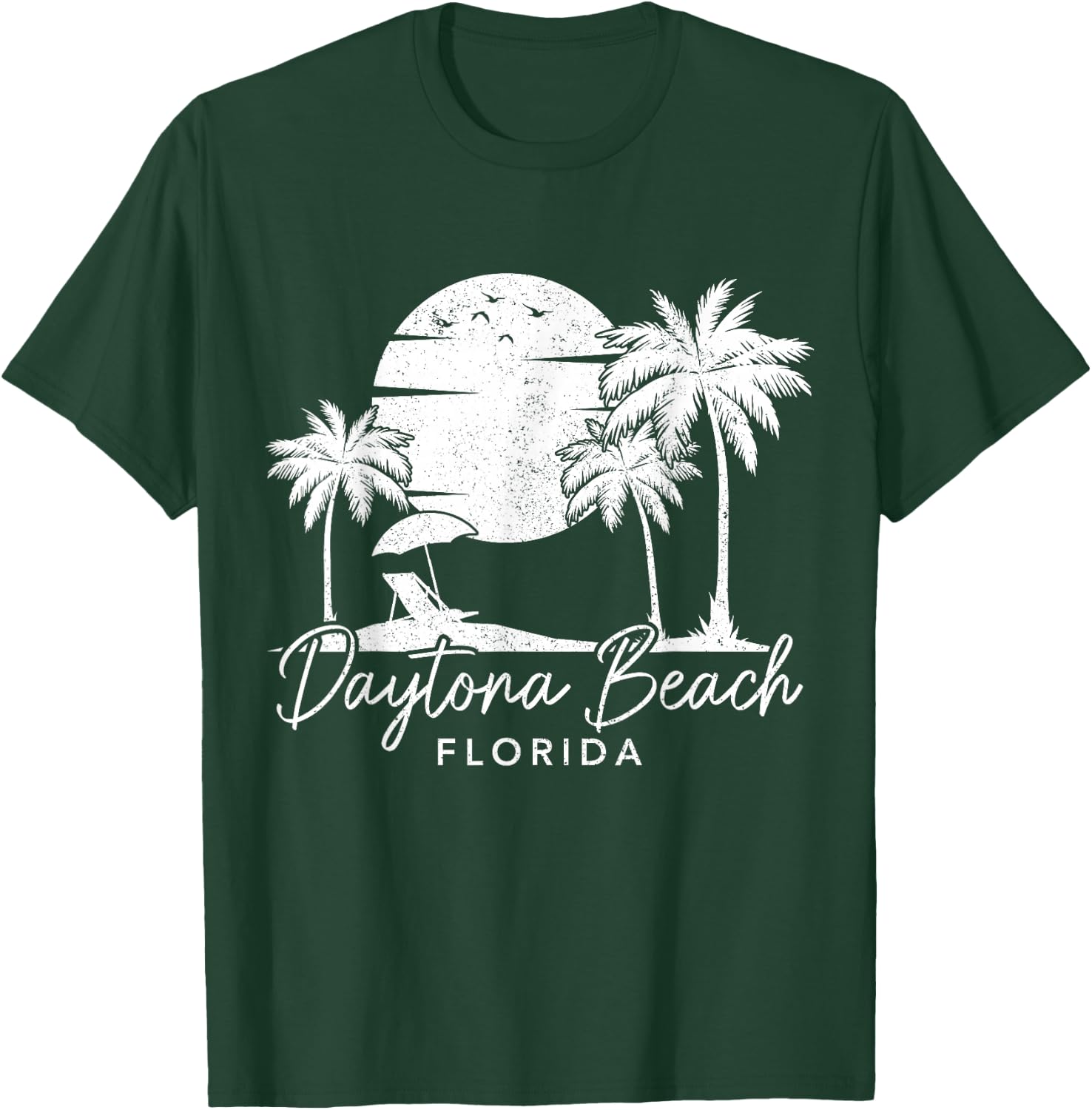 Daytona Beach Florida FL Vintage Sunset Surfer Vacation T-Shirt - T-Shirt | Forest