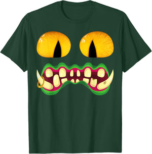 Men's Women's Cat Monster Face Halloween Costume T-Shirt - T-Shirt | Forest