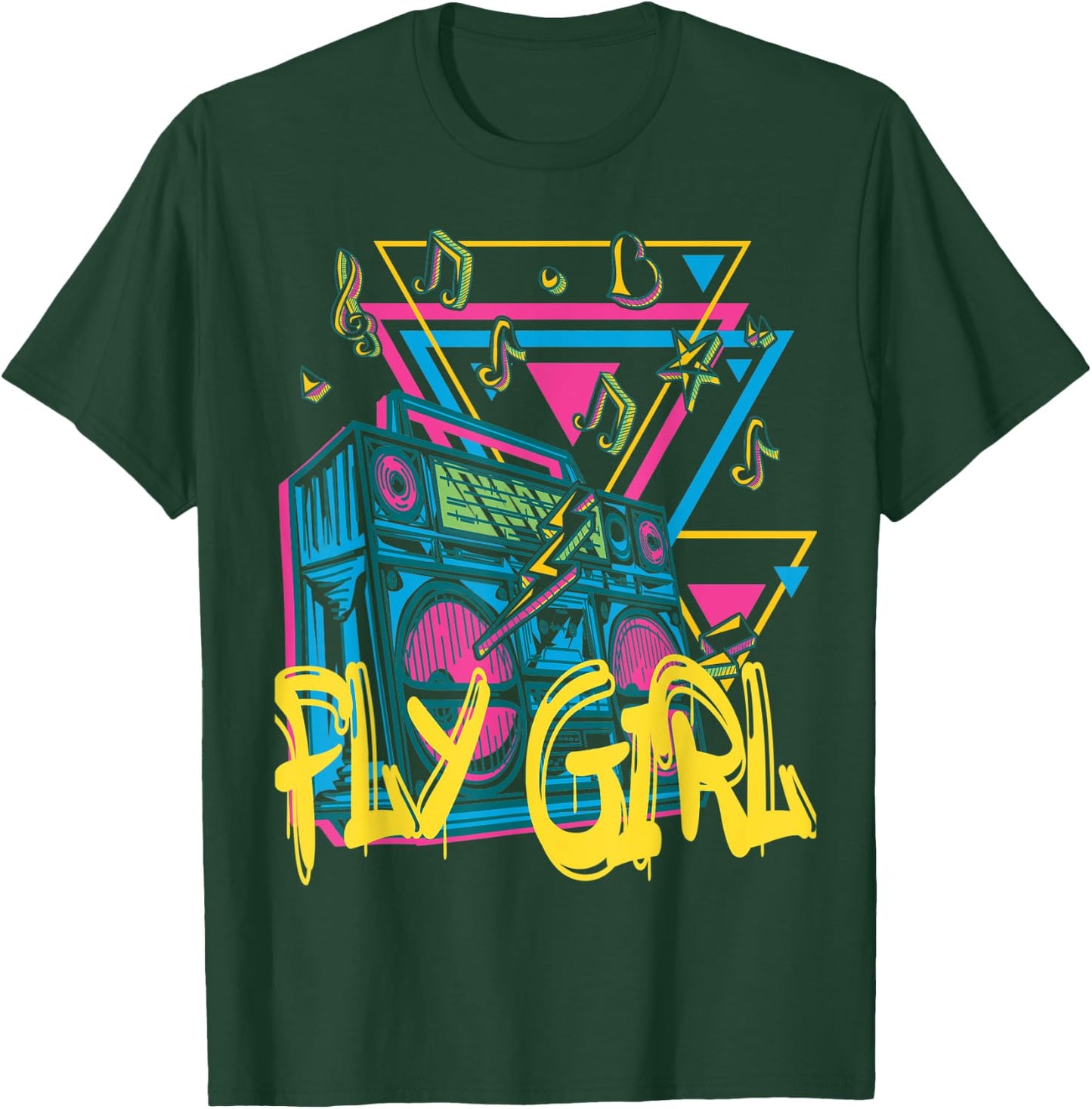 Fly Girl 80s 90s B-Girl Old School Hip Hop T-Shirt - T-Shirt | Forest