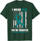I Wear Teal For My Daughter Ovarian Cancer Awareness Flag T-Shirt - T-Shirt | Forest