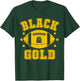 On Gameday Football We Wear Black And Gold School Spirit T-Shirt - T-Shirt | Forest