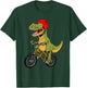 Funny BMX Dinosaur Design Boy Girl Dino T-Rex BMX Bike Lover T-Shirt - T-Shirt | Forest