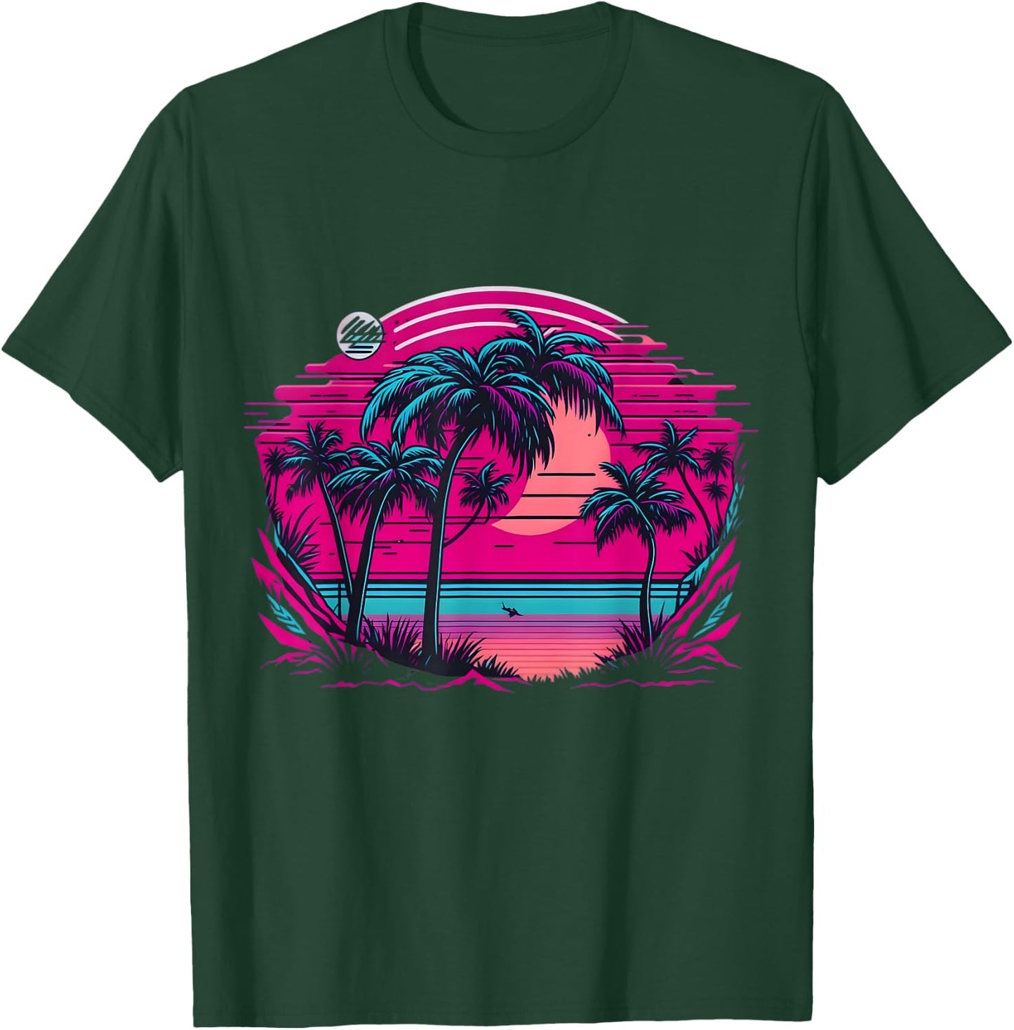 90s Vaporwave Aesthetic Palm Trees Retro 80s Art Vaporwave T-Shirt - T-Shirt | Forest