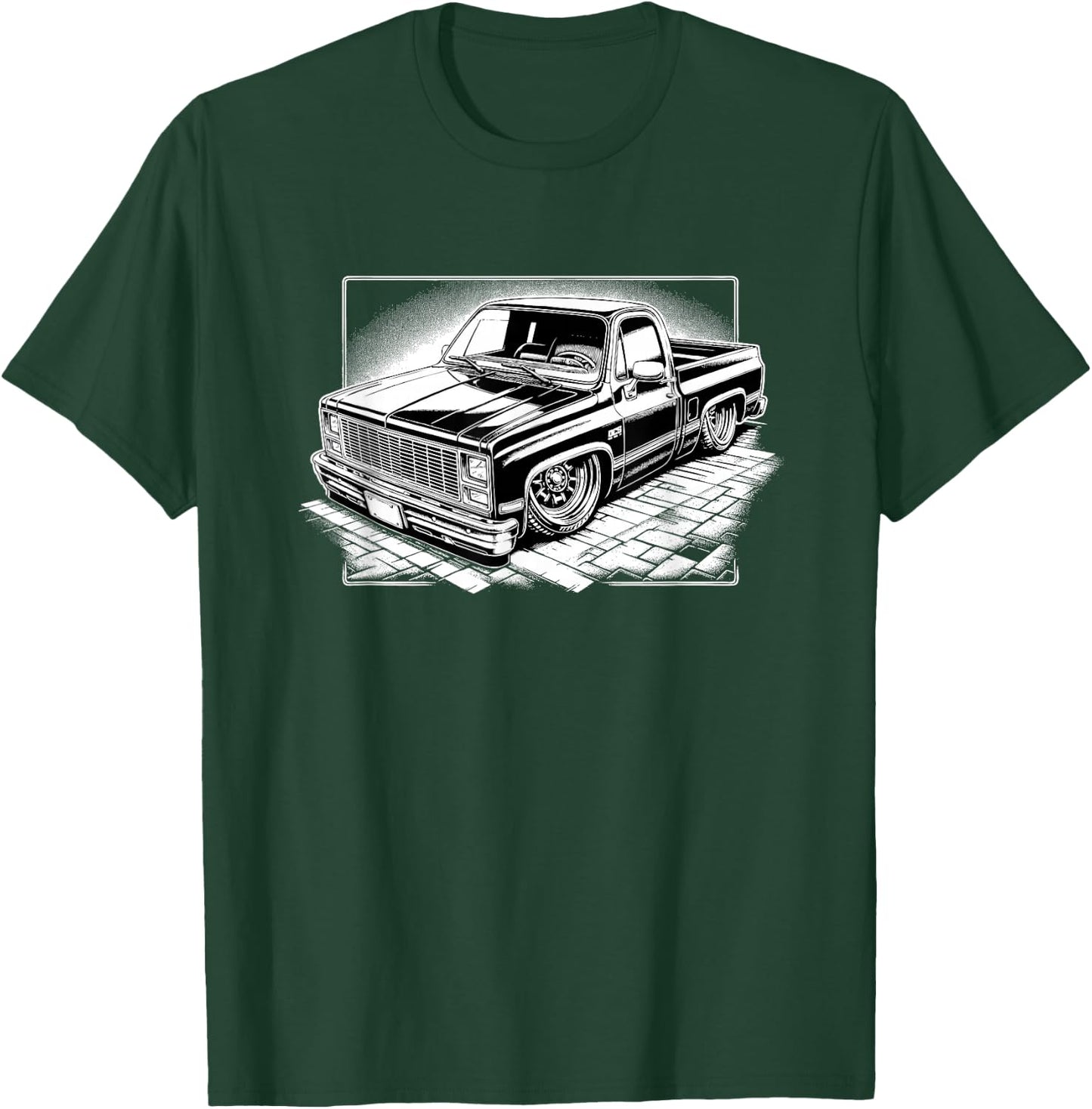 Squarebody C10 OBS Classic truck Squarebody Nation T-Shirt - T-Shirt | Forest