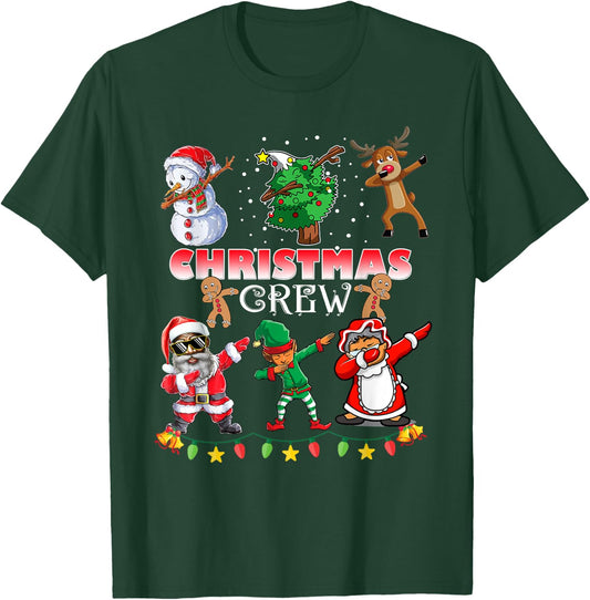 Black Cool Santa Claus African American Christmas Crew Dabs T-Shirt - T-Shirt | Forest