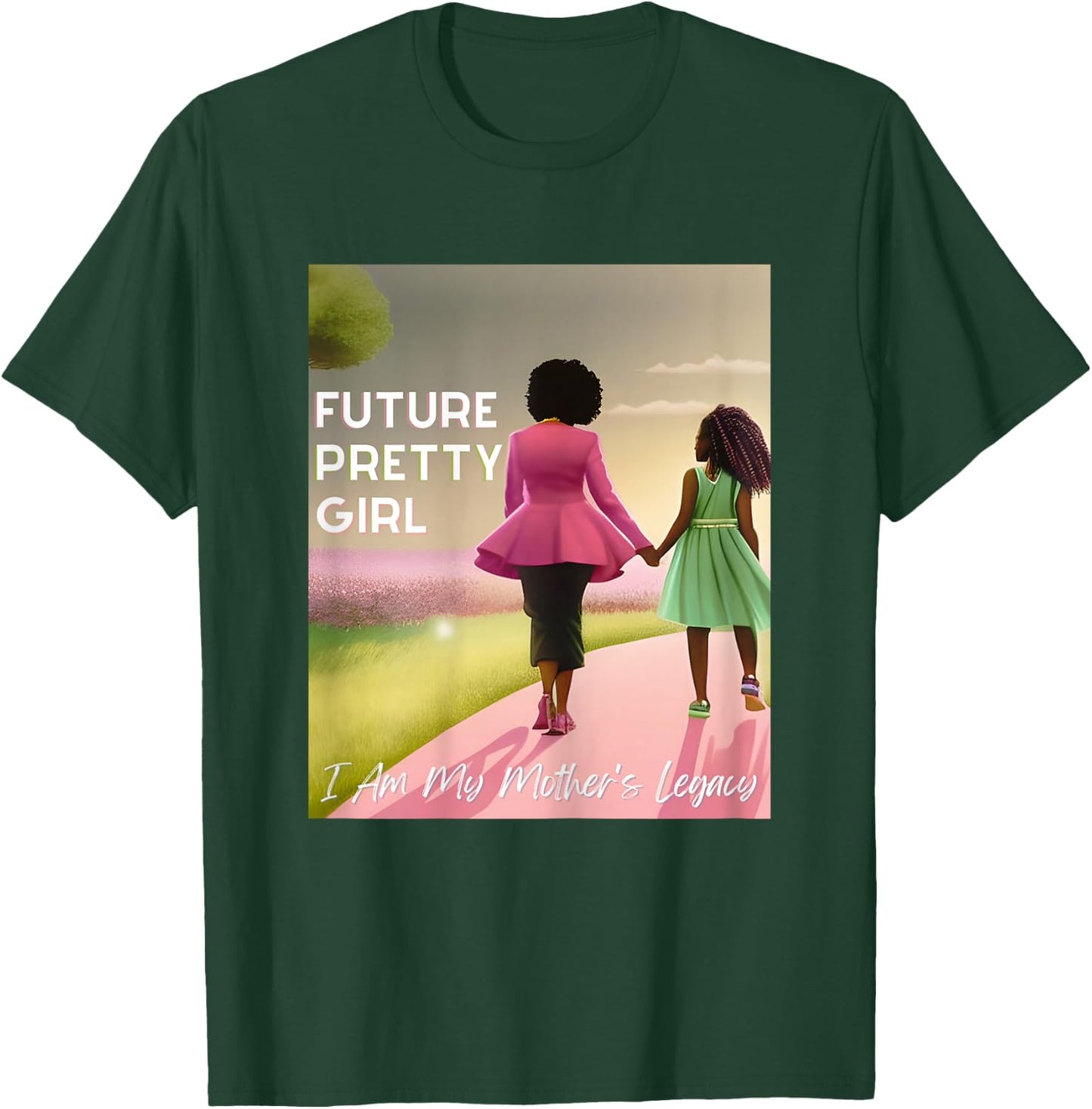 Future Pretty Girl | First Black Sorority 08 T-Shirt - T-Shirt | Forest