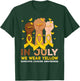In July We Wear Yellow Sarcoma Cancer Awareness T-Shirt - T-Shirt | Forest