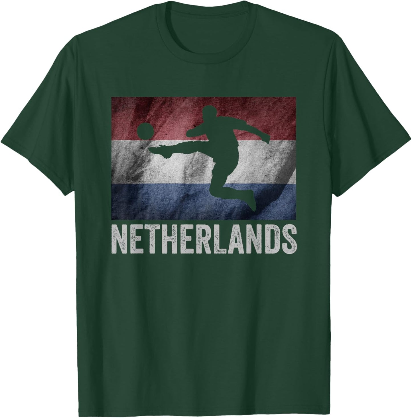 Netherlands Flag Soccer Holland Dutch Football Vintage T-Shirt - T-Shirt | Forest