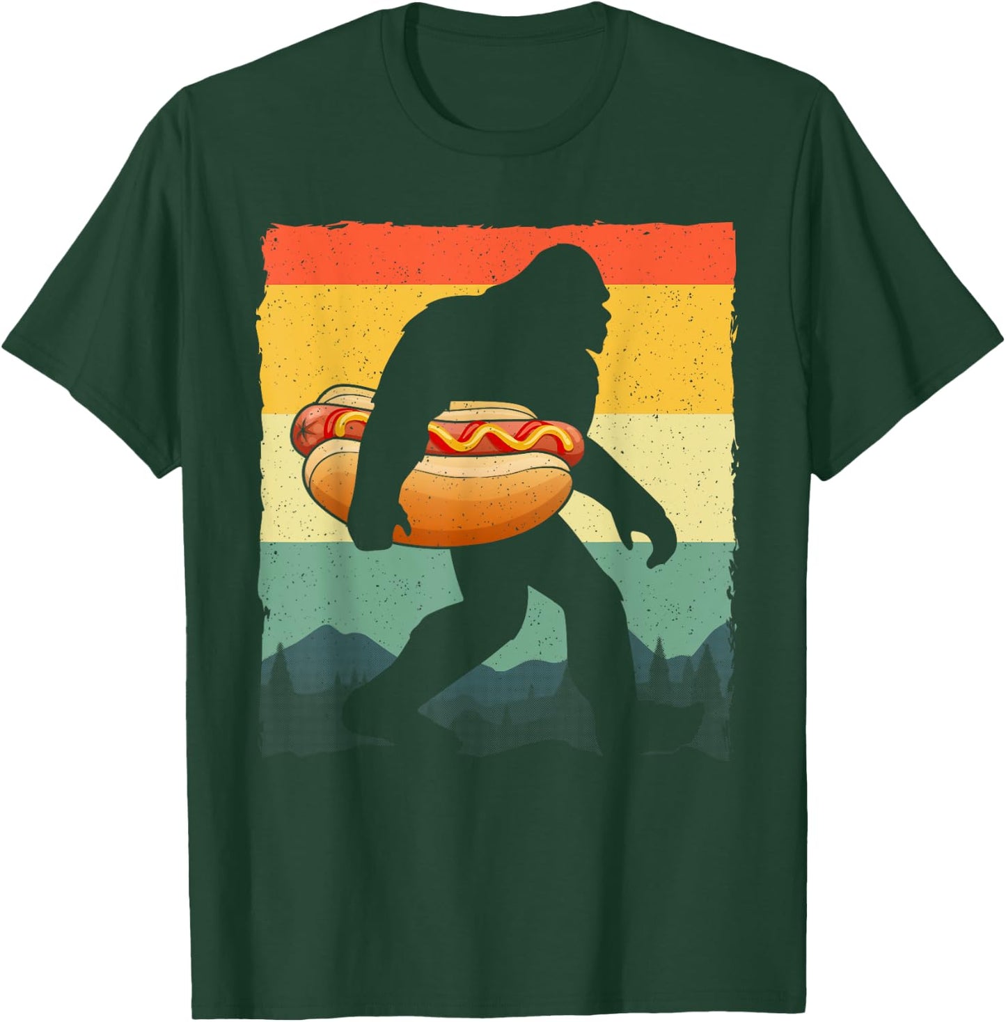 Funny Hot Dog Art Women Bigfoot Hotdog Lovers T-Shirt - T-Shirt | Forest