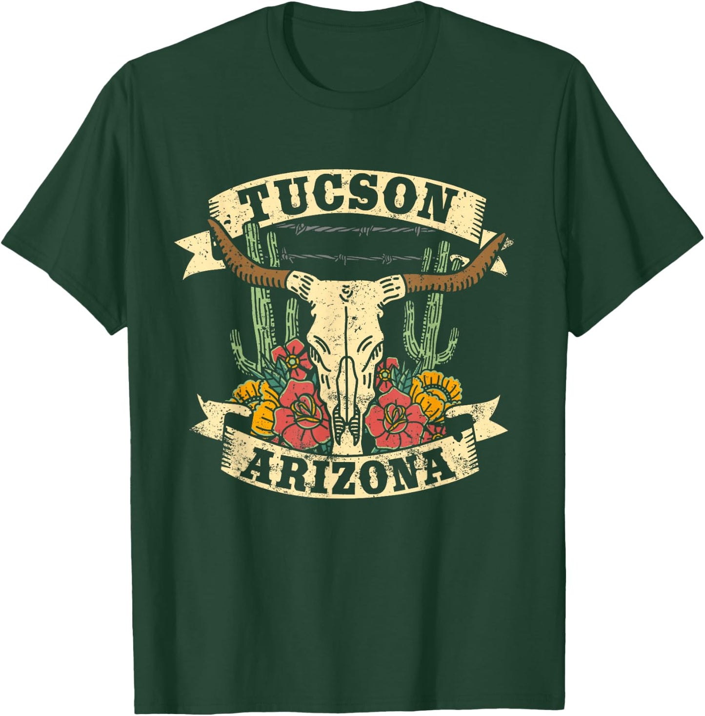 Tucson Arizona Design Desert Vintage Cactus T-Shirt - T-Shirt | Forest