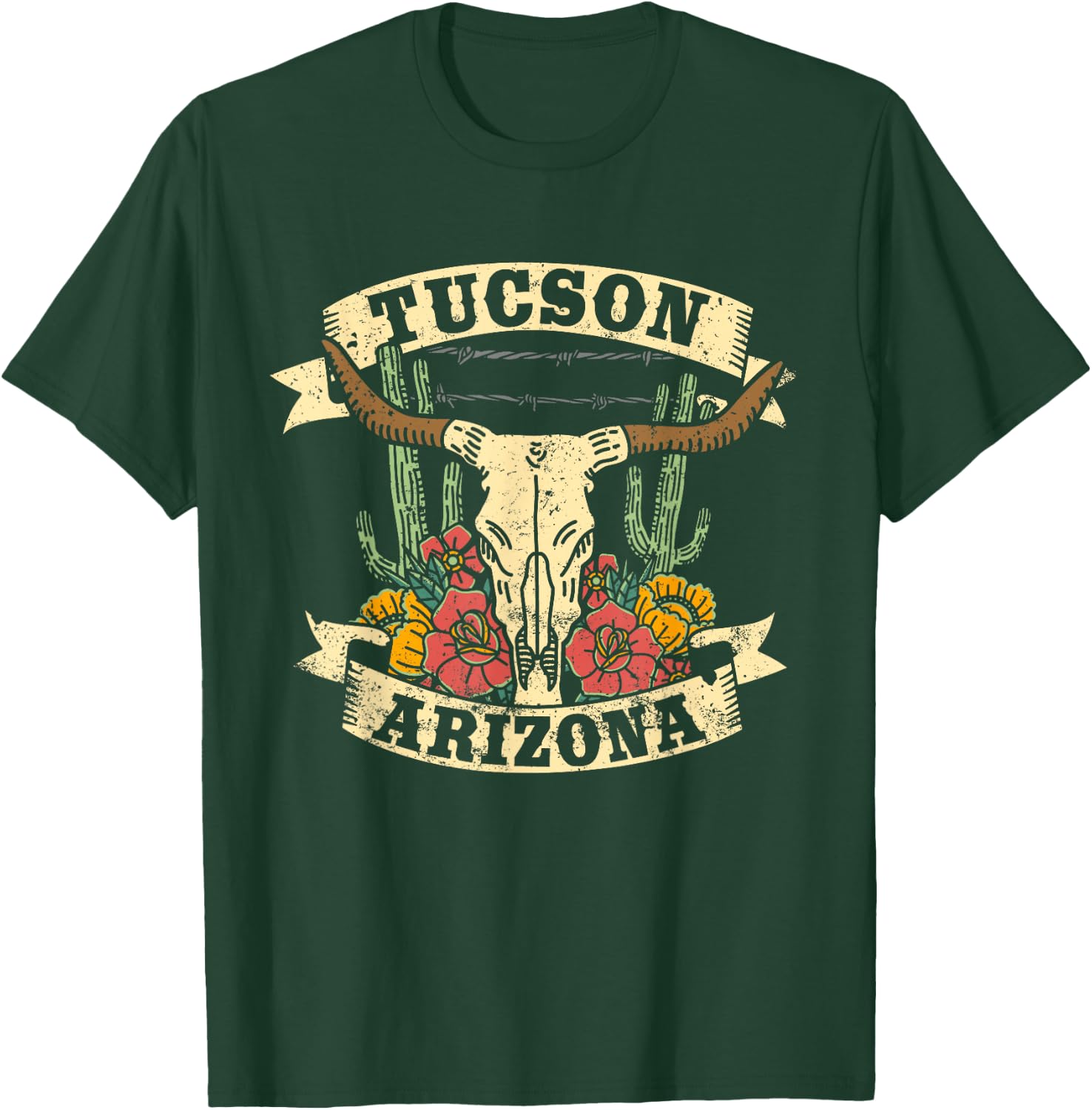 Tucson Arizona Design Desert Vintage Cactus T-Shirt - T-Shirt | Forest
