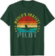 World's Okayest Pilot Funny Retro T-Shirt - T-Shirt | Forest