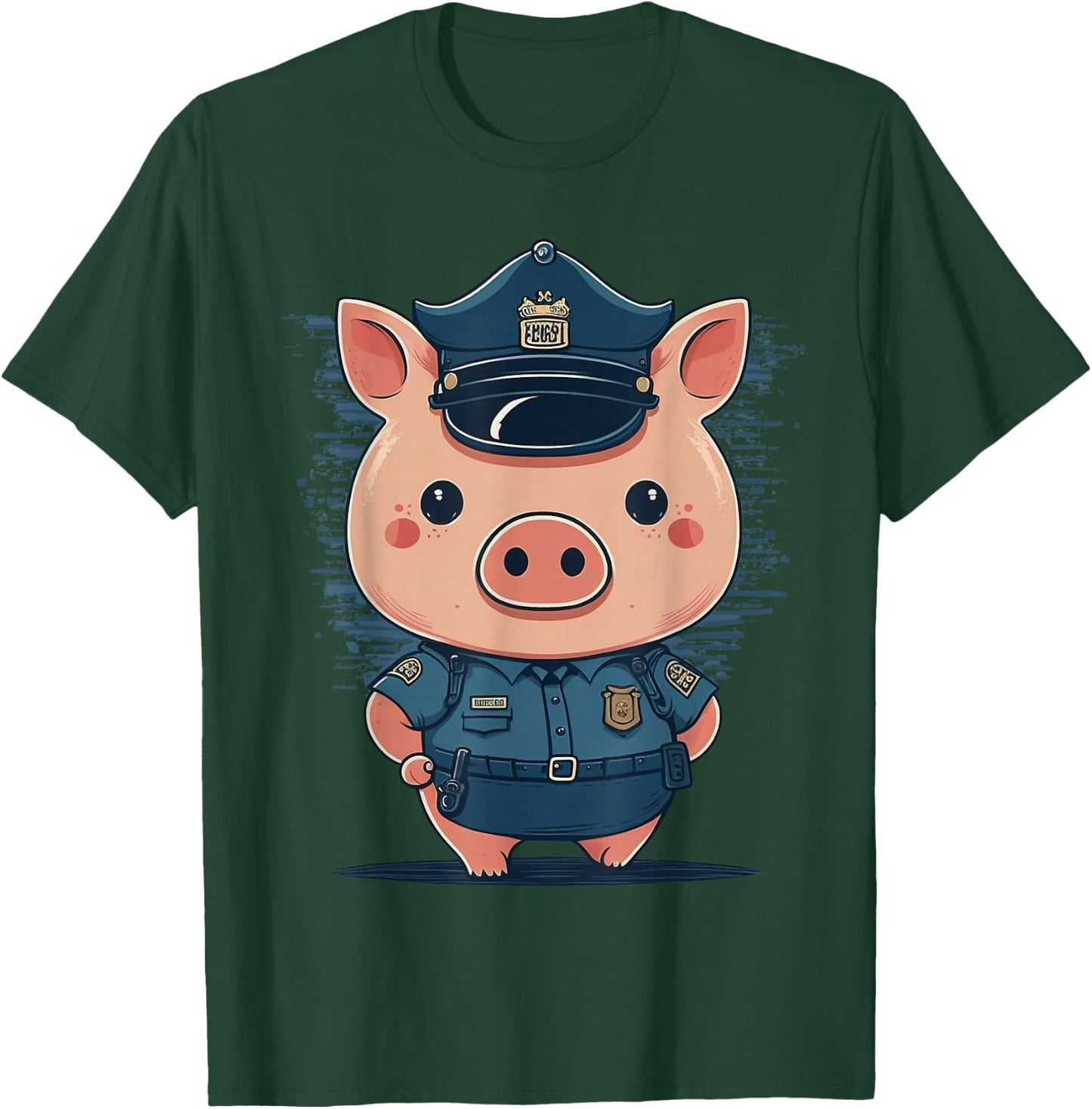 Police Officer Pig Cop on Police Pig T-Shirt - T-Shirt | Forest