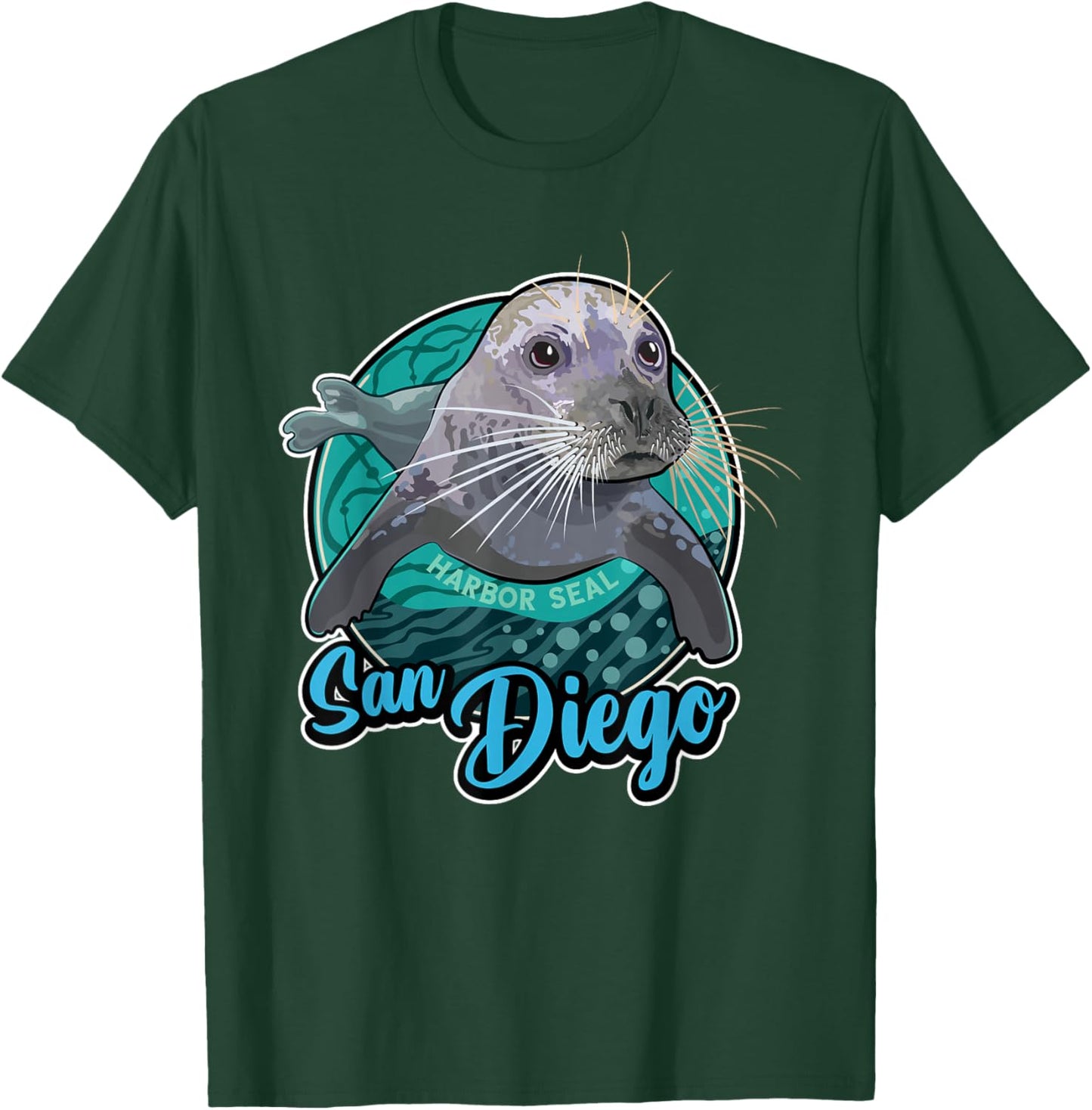 Pacific Harbor Seal at San Diego T-Shirt - T-Shirt | Forest