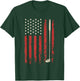 Patriotic American Flag Golf Vintage USA Flag Golfer Men T-Shirt - T-Shirt | Forest