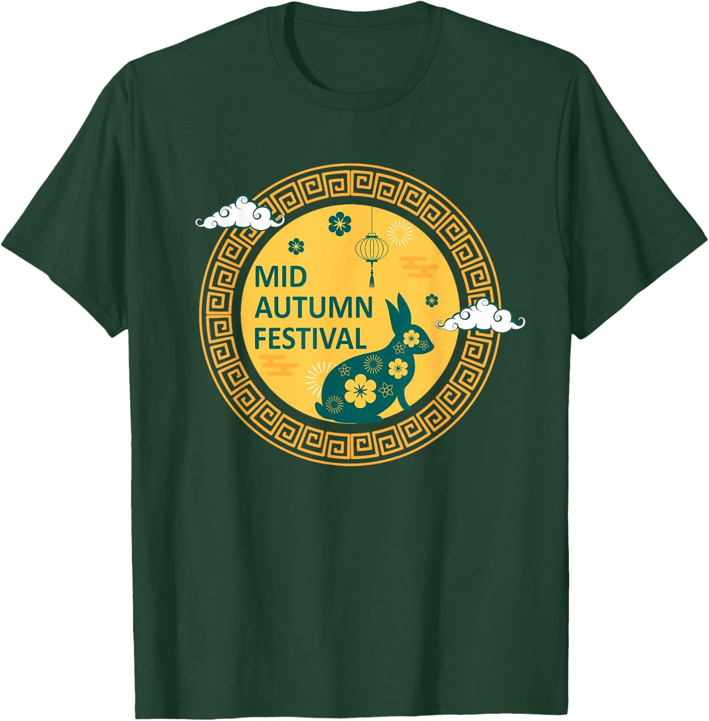 Funny Rabbits Mooncake Chinese New Year Mid Autumn Festival T-Shirt - T-Shirt | Forest