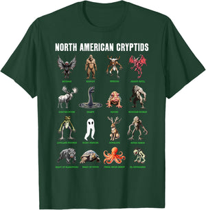 North American Cryptids Cryptozoology T-Shirt - T-Shirt | Forest