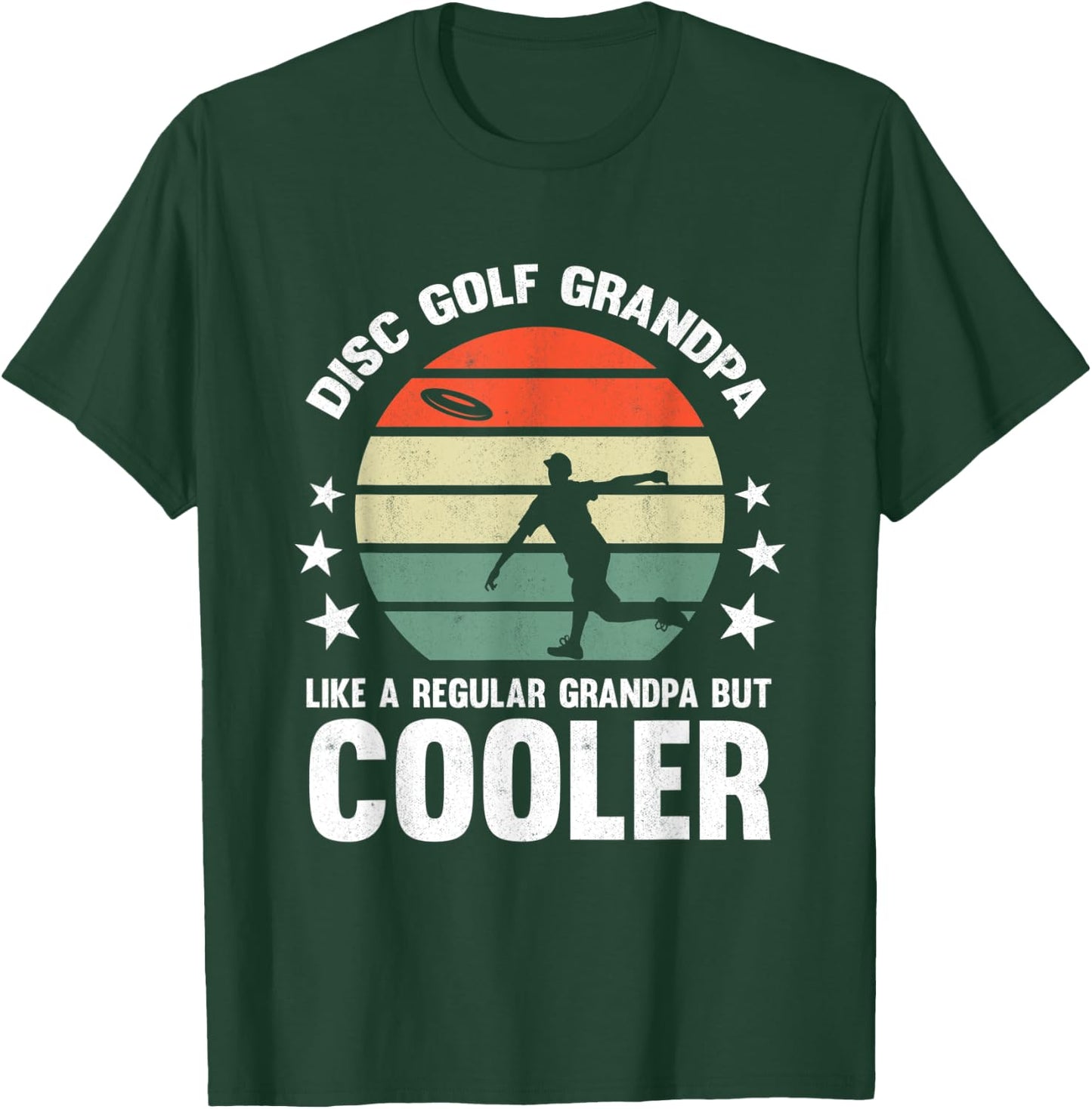 Disc Golf Grandpa Disc Golfing Grandfather Frisbee Golfer T-Shirt - T-Shirt | Forest