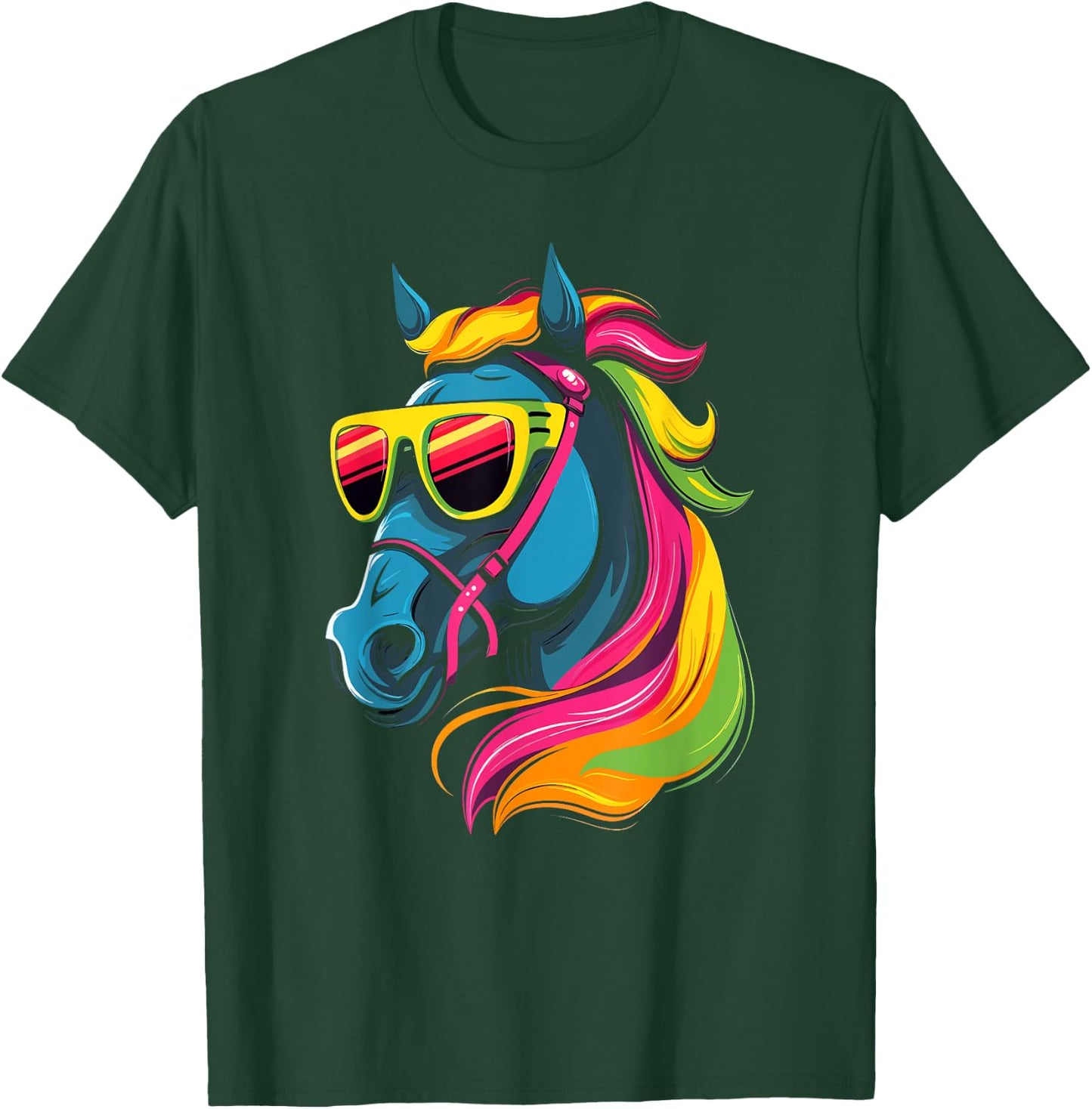 Funny Horse Racing Cool Sunglasses KY Derby Jockey Costume T-Shirt - T-Shirt | Forest