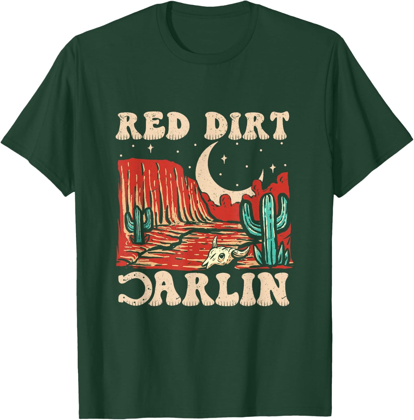 Red Dirt Country Music Western Theme T-Shirt - T-Shirt | Forest