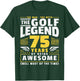 75th Birthday Golf Player 75 Years Old Golfer T-Shirt - T-Shirt | Forest
