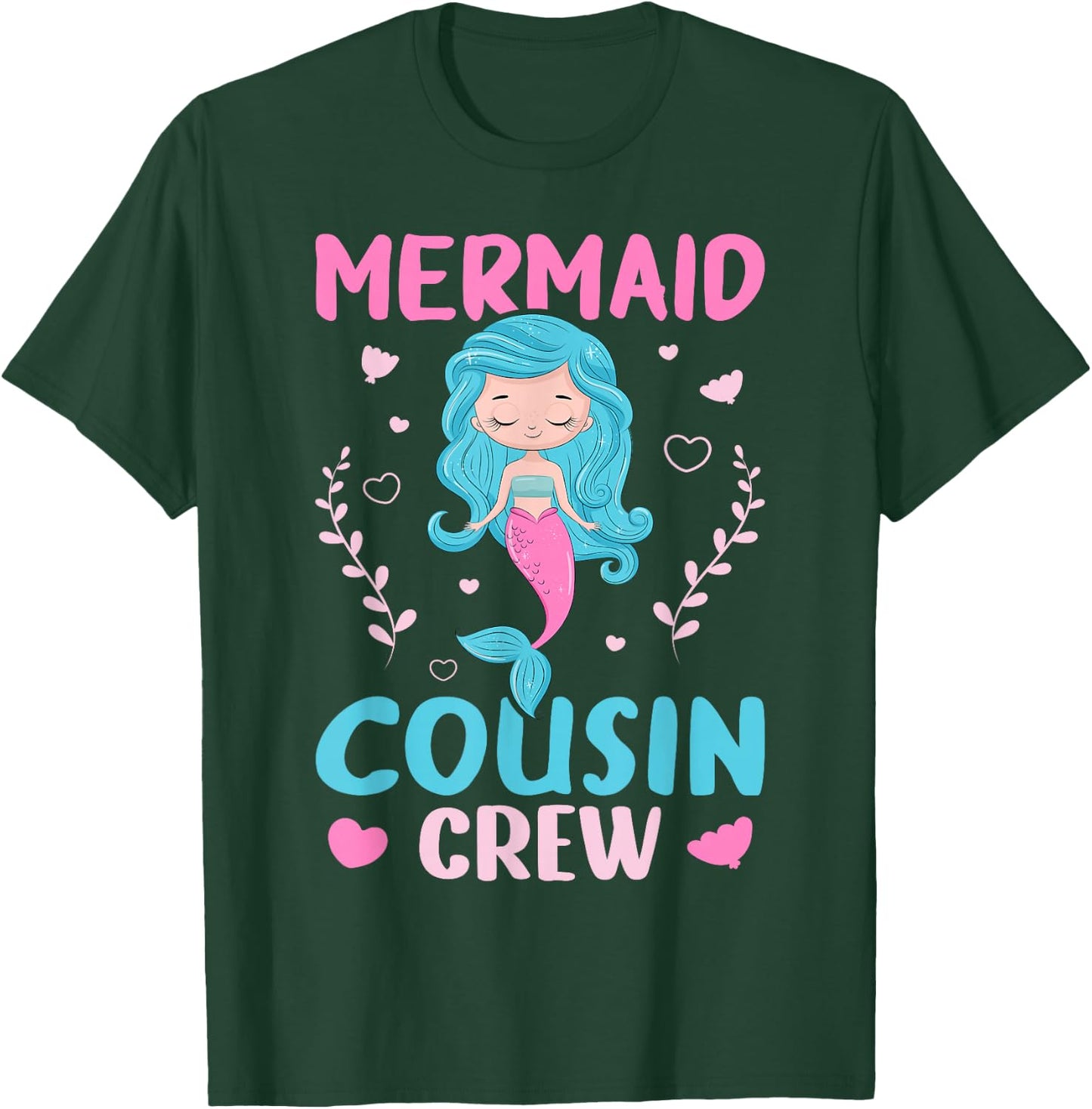 Mermaid Cousin Crew T-Shirt - T-Shirt | Forest